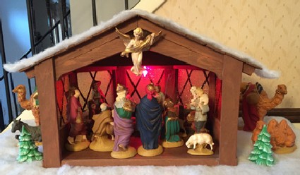 Nativity scene, feast of Epiphany, Three Kings Day