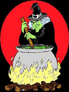 Witch Stirring a Pot