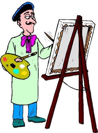 When is International Artist Day? October 25 holiday. Easel