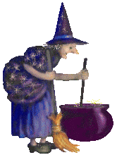 Witch Stirring Cauldron