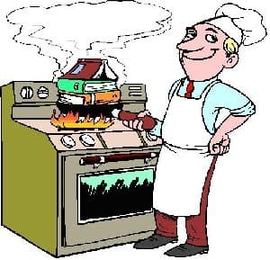 Man Cooking at Stove