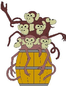 Monkeys in Barrel