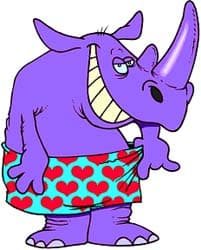 Rhinoceros Save the Rhino Day. May 1 holiday