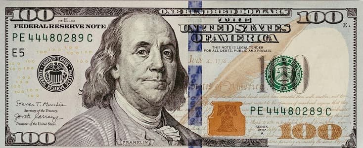 One Hundred Dollar Bill. Go for Broke Day. April 5 holiday.